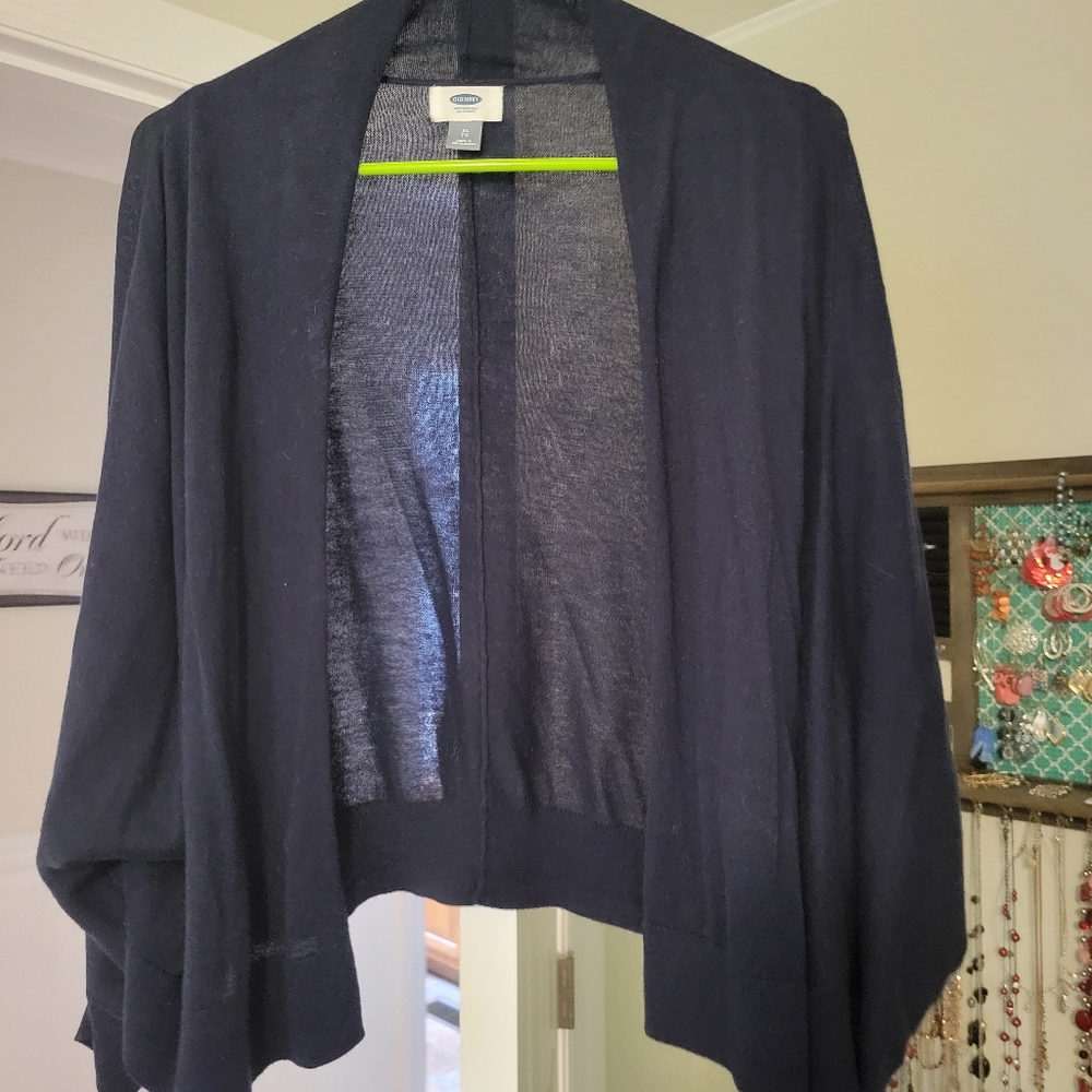 Navy blue batwing sweater